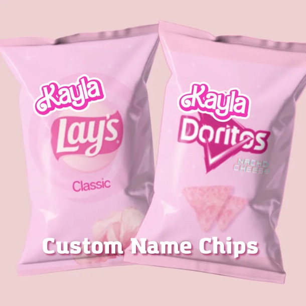 Custom Name Chip Bags